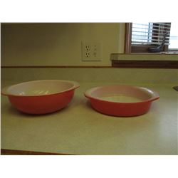 Pyrex "Pink Flamingo" Casserole Dishes No Lids