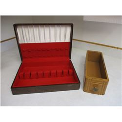 Wooden Cutlery Chest and Sewing Machine Drawer