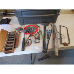 Box of Assorted Tools and Animal Traps