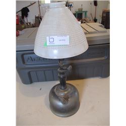 Oil Lamp with White Glass Shade