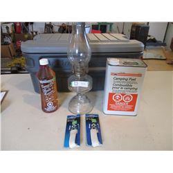 Coal Oil Lamp with Wicks and Camping Fuel