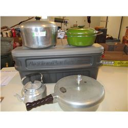 Aluminum 1960s Pots and Pressure Cooker