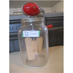 Glass Butter Churn with Handle