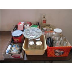 5 Boxes of Assorted Bottles, Jars, and Misc Hardware