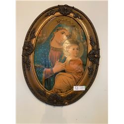 Oval Frame Religious Picture