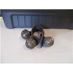 3 Round Harness Bells on Leather Strap
