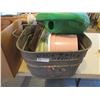 Image 3 : Box and Washtub of Assorted Items