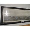 Image 3 : Framed "Harvest Scene in Canada" Dated 1910, 14.5 by 52.5" (Small Corner Water Damage)