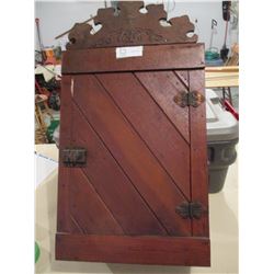 Custom Wooden Wall Storage Cabinet 15 by 27"