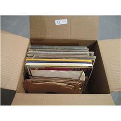 Box of LP Records and 2 Boxes of Cassette Tapes