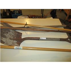 Hay Knife, Spade and 2 Hoes