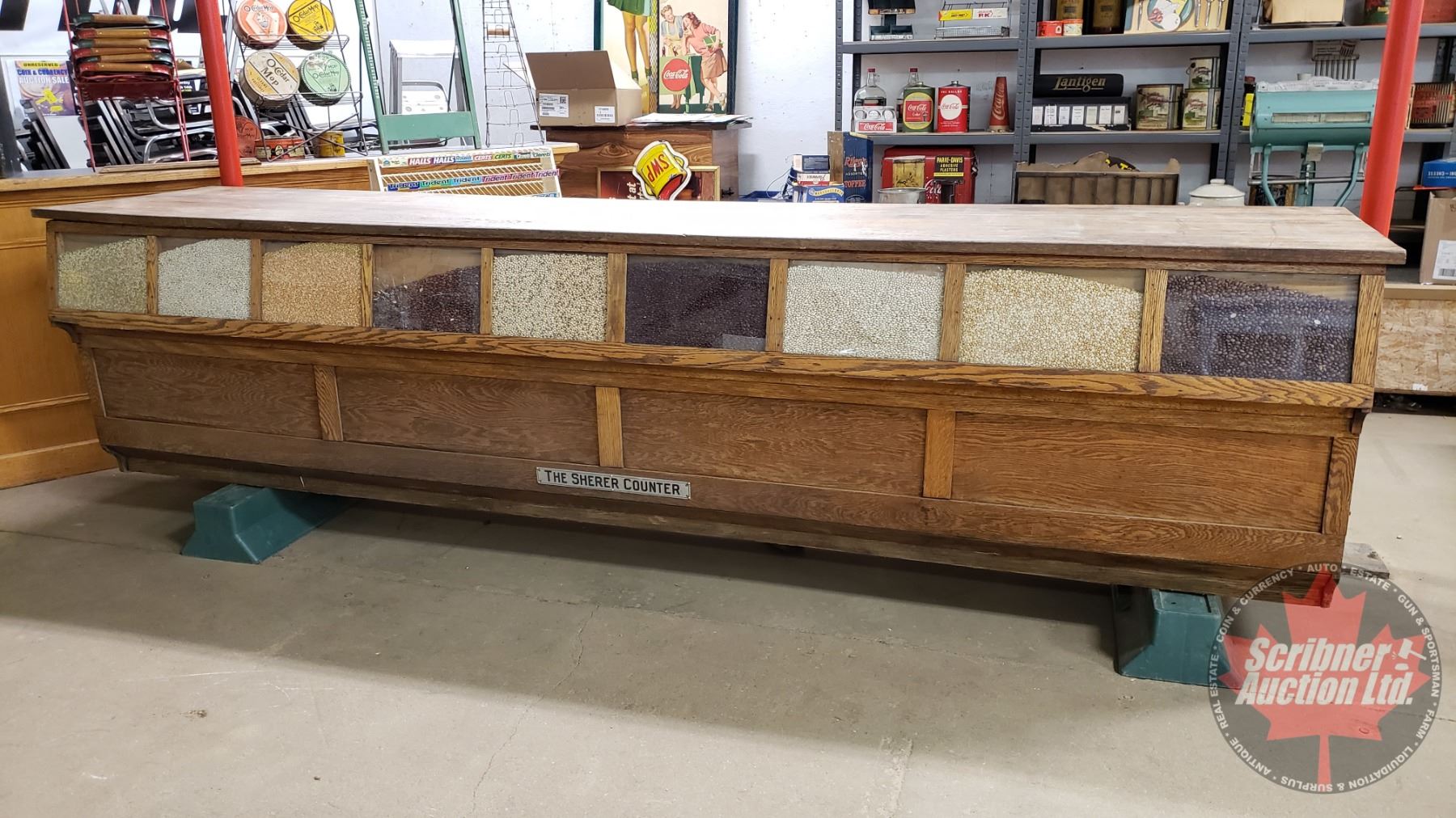 Incredibly RARE! Antique Oak General Store Counter
