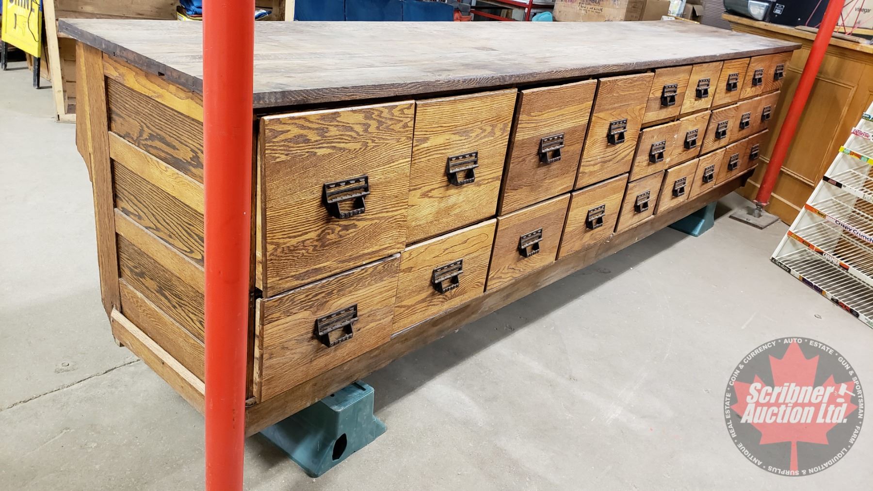 Incredibly RARE! Antique Oak General Store Counter