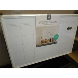 Brand New Wood frame dry erase calender