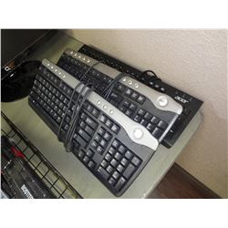 3 Computer keyboards and speakers