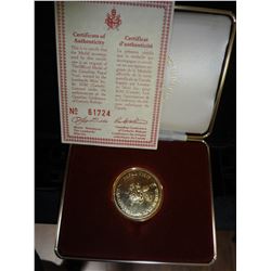 1984 Pope Visit Commemrative Coin and COA