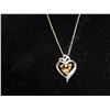 Image 1 : 925 Heart Pendant with Citrine and chain