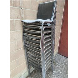 Lot of Stacking Chair with Vinyl Seats and backs