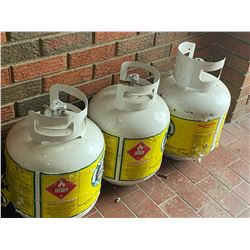 3 Propane tanks 2 are full 1 is 1/2 full