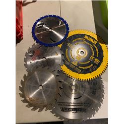 5 Saw blades (3 - 7", 2 - 10")