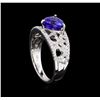 Image 4 : 14KT White Gold 2.18 ctw Tanzanite and Diamond Ring