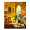 Image 1 : Ming Feng, "The Parlor" Original Oil Painting on Canvas, Hand Signed with Letter