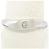 Image 1 : Men's Textured 14K White Gold Bead Set Round Diamond Solitaire Band Ring Sz 9.5