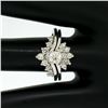 Image 2 : 14kt White Gold 1.00 ctw Diamond Cluster Cocktail Ring