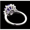 Image 3 : 2.70 ctw Tanzanite and Diamond Ring - 14KT White Gold