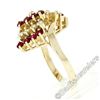 Image 5 : Estate 14kt Yellow Gold 1.44 ctw Diamond & Ruby Cocktail Ring