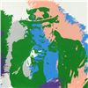Image 2 : Steve Kaufman (1960-2010), "Uncle Sam" Hand Painted Limited Edition Silkscreen o