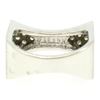 Image 9 : 14K White Gold 0.30 ctw Diamond & Black Enamel Stone Finished Squared Band Ring