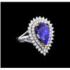 Image 1 : 14KT Two-Tone Gold 4.13 ctw Tanzanite and Diamond Ring