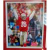 Image 2 : JOE MONTANA AUTOGRAPHED & FRAMED RED SAN FRANCISCO 49'ERS JERSEY (BECKETT COA)