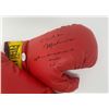 Image 2 : MUHAMMAD ALI (EXTREMELY RARE) DUAL SIGNED PAIR OF BOXING GLOVES (JSA COA)