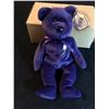 Image 1 : ULTRA RARE - TY PRINCESS DIANA BEANIE BABY BEAR P.E. TUSH TAG BACK, NUMBERED TAG