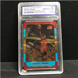 1996-97 FLEER POLYCHROME MICHAEL JORDAN 10th ANNIVERSARY Rookie Card REFRACTOR GOLD (10 GEM MINT)