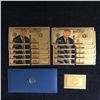 Image 1 : DONALD TRUMP GOLD FOILED NOVELTY BANK NOTES LOT w/ CERTIFICATE