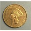 Image 1 : 1885 Rare $3 Gold Princess Collectible Coin