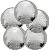 Image 1 : (5) 1 oz. Buffalo Design Silver Rounds