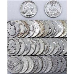 (40) 90% Silver Washington Quarters 1964-earlier