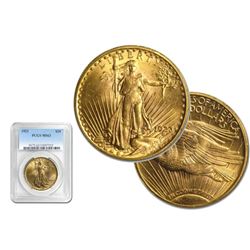 1923 MS 63 PCGS $20 Gold Saint Gaudens