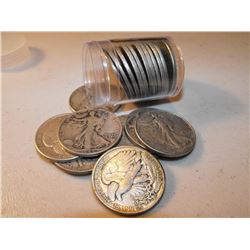 Roll of Walking Liberty Half Dollars