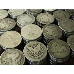 200 pcs. Mixed Type Silver Dollars-Morg-Peace