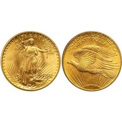 1908 NM $20 Gold Saint Gaudens Coin