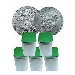 (100) US Silver Eagles in Mint Tubes