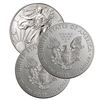 Image 2 : (3) US Silver Eagles - Random Dates BU Grade