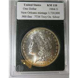1904 O better Date High Grade Morgan in Slab