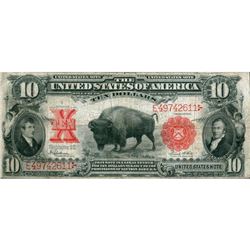 Series 1901 RARE Bison Currency $ 10 G-VG