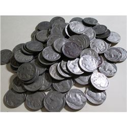 (100) Buffalo Nickels- Avg. Circ. Various Dates